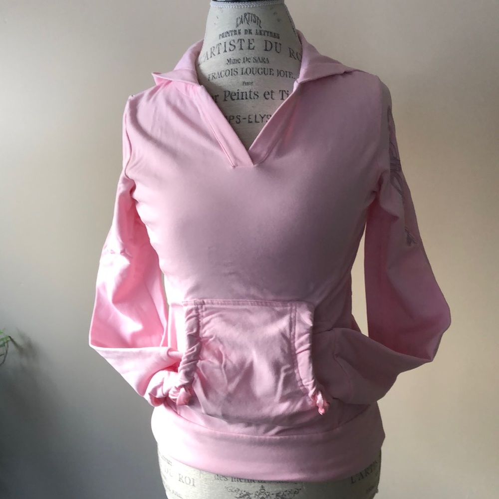 Adidas Hoodie, Kangaroo Pocket, Pink (Size Small)